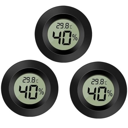 3-pack LCD Digital Hygrometer Termometer, Inomhus Utomhus Fuktmätare Temperaturmätare för Luftfuktare Avfuktare Växthus Källare Rum