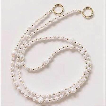 110 cm Mobiltelefonkedja Pärlstavad Telefonrem med Patch-Stil G (Stil G)