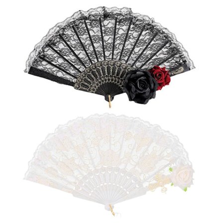 2 stk Rose Hand Fan Blonder Vintage Fan Folding Fans