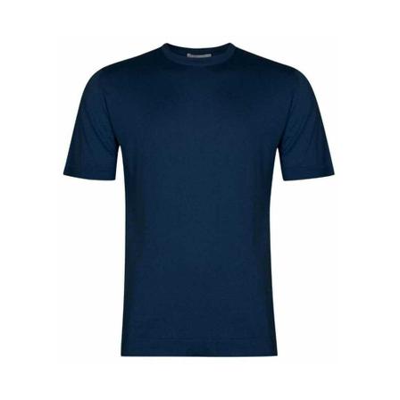 John Smedley, T-Shirt Lorca Blauw, Heren, Maat:S,Cotton