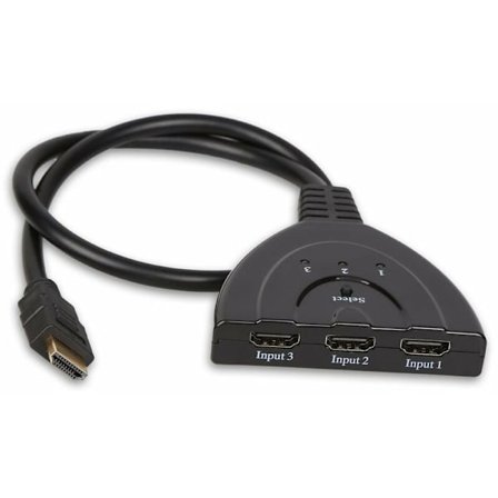 4K@60Hz 3-ports HDMI-switch, 4K HDMI-switchsplitter 3 in 1 ut, 3