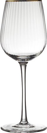 LYNGBY GLAS Hvitvinsglass Palermo Gold 30cl 4stk