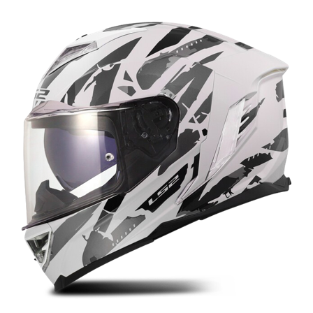 Integralhelm LS2 FF818 Storm III Kaos Weiß/Grau L