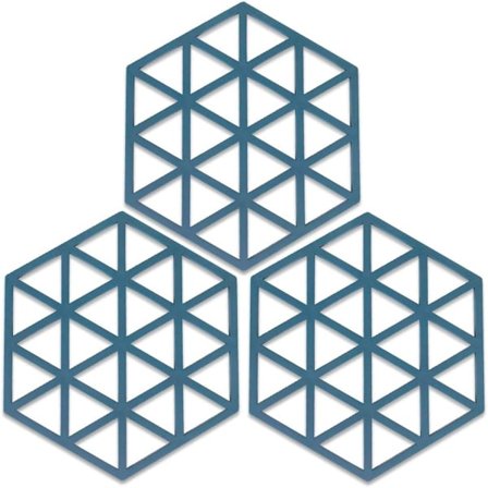 Silikon Gryteunderlag Tørkematte for Varmebestandige Underlag til Benkeplate, 16,1 x 14 cm Panne- og Kjelevarmebestandig Beskyttelse Verksted, 