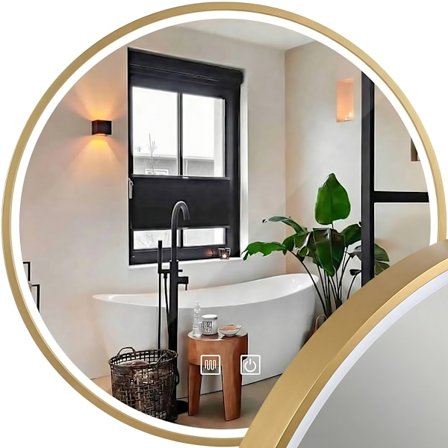 Peili Rea MMJ 100cm Harjattu kulta 2X100X100CM