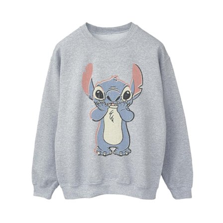 Disney Dam/Dam Lilo Och Stitch Stor Tryckt Sweatshirt XXL S