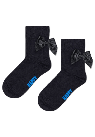 Happy Socks Bow 1/2 Crew Sock Sockor Unisex Svart 36-40
