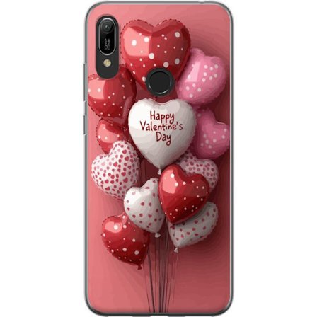 Yhteensopiva Puhelinkuori Huawei Huawei Y6 (2019) Ystävänpäivän ilmapallot