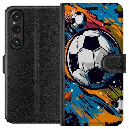 Plånboksfodral till Sony Xperia 1 VI med Fotbollar