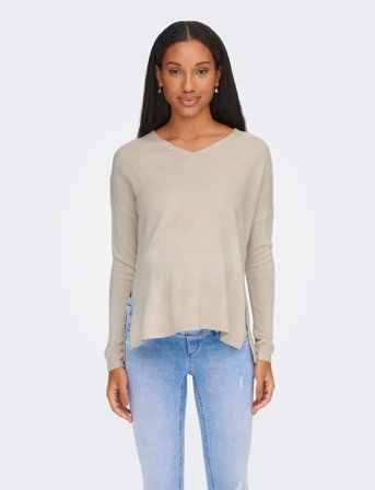 Only Maternity Olmamalia L/S V-Neck Pullover Knt Noos - Cream - XL