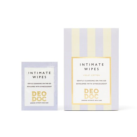 DeoDoc Intimate Wipes Violet Cotton 10 pcs, Skincare, Intimpleje, Intimservietter