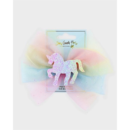 Hårclip Enhörning med rosett