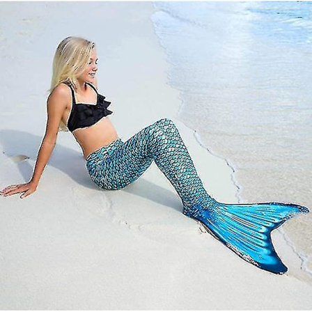 Slitasjebestandig havfruehale for barn til svømming, monofinne inkludert W