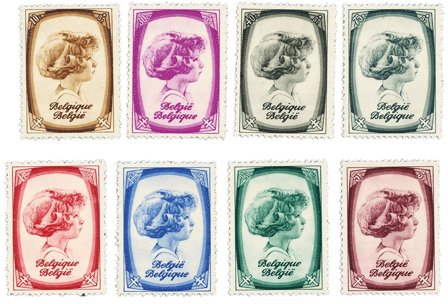 Belgien 1938 - OBP 488-95 - Ubrugt