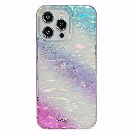 För Iphone 14 Pro Max Shell Grain Gradient Case Glitter Tpu Stötsäkert cover