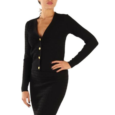 Guess, Cardigans Zwart, Dames, Maat:XL,Polyamide