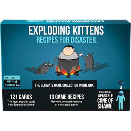Exploding Kittens -katastrofireseptien Deluxe-pelisetti, Exploding Kittens -korttipelejä aikuisille, teineille ja lapsille - hauskoja perhepelejä - 