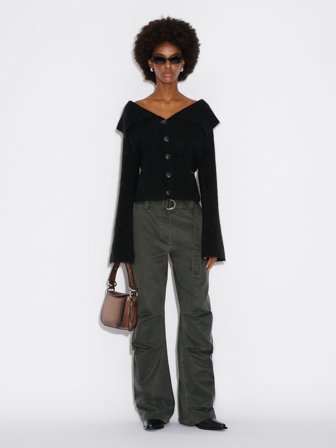 Holzweiler Off Shoulder Cardigan - Black - Women's - L