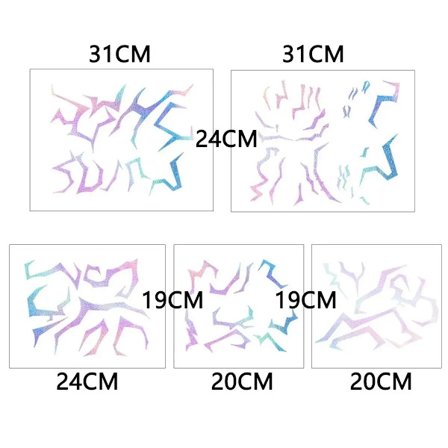 HOT 5 stk./sæt Laser Kpop Demon Hunters Rumi Kang Midlertidig Tatoveringsmærkat Ansigt og Krop Tatoveringsmærkat til Halloween