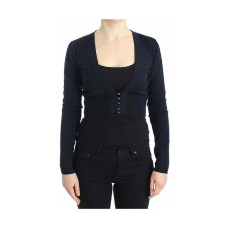 Roberto Cavalli cropped wool cardigan Blå, Dame Cardigans