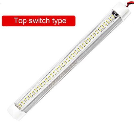 72 LED 12V Bil Interiør Led Lys Bar Hvit Lysrør med Bryter for Varebil Lastebil RV for Bobil Båt Innendørs Taklys-lingling}