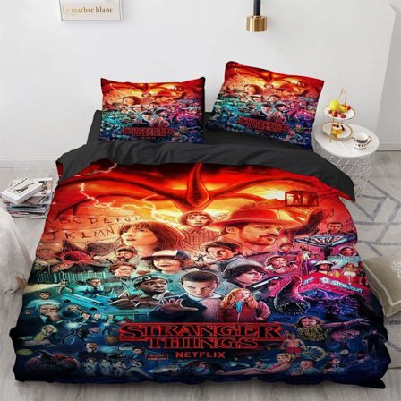 Stranger Things sängkläder polyester påslakan för filmkaraktärer 135*200