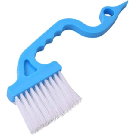 Børste, Vindue Furer Sprækker Spor Håndtag Børste Krog Tastatur Rengøringsværktøj - Blå