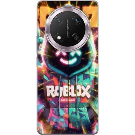 Yhteensopiva Puhelinkuori Honor Honor Magic7 Lite Neonvärisellä Roblox-hupparihahmolla on hehkuvia efektejä ja energialla täytetty tausta, moderni