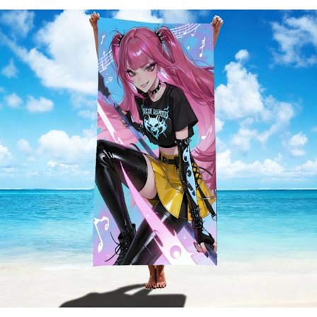 K-POP Demon Hunter Girls -sarjan mikrokuituinen imukykyinen rantapyyhe, nopeasti kuivuva pyyhe AL250908420