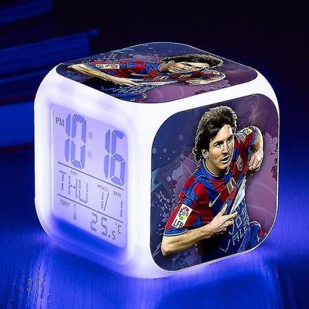 Messi väckarklocka för fotbolls-VM, liten väckarklocka med kreativ leddisplay i olika stilar Type 1