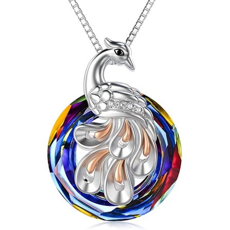 Halskæde til kvinder, 925 sølv med smykker