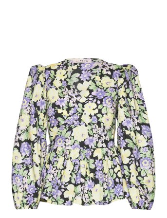 Filicity Blouse Bluse Langermet Svart A-View*Betinget Tilbud