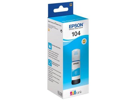 Epson EcoTank 104 - cyan - original - blekkbeholder