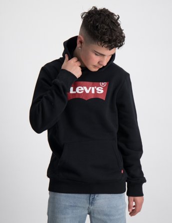 Levi's LVB BATWING SCREENPRINT HOODIE Czarny Bluzy z kapturem Chłopiec - Kids Brand Store