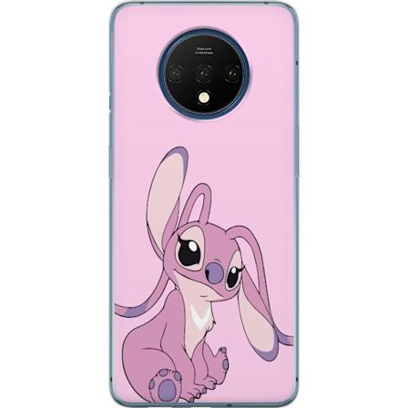 OnePlus 7T Gjennomsiktig deksel Stitch rosa