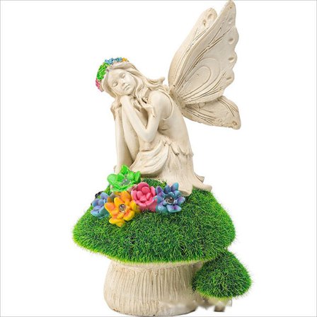 Havestatue udendørs dekoration, solharpiksskulptur, egnet til terrasse græsplæne gårdhave veranda, dekoration housewarming gave have dekoration