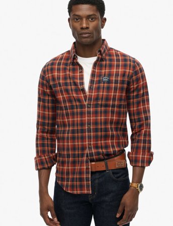 Superdry L/S Cotton Lumberjack Shirt - Red - L