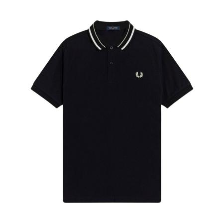Fred Perry, Tramline Tipped Polo Shirt Blauw, Heren, Maat:M