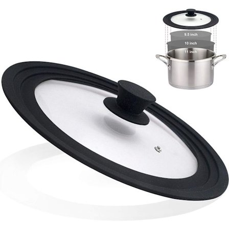 Universal låg til gryder, pander og stegepander - Hærdet glas med