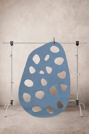 Jotex - Luggteppe 160x230 Cm Polyester/Polyester Blå LANCY - Kjøp Lugg- & ryetepper hos Jotex