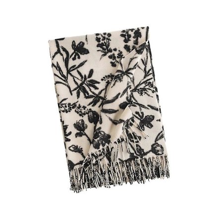 1 Enkel Trykt Blød Faux Cashmere Tørklæde Kvast Tørklæde Vintervarme