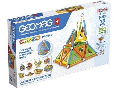 GEOMAG GEOMAG Supercolor recycled 78 delar - Lyreco - Skola och förskola - Lekmaterial - Bygglek, konstruktion och mosaik