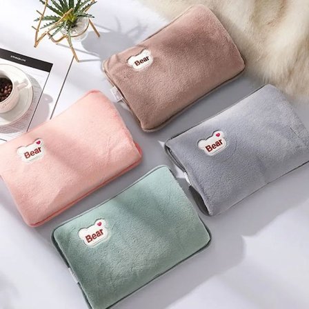 Charging Electric Hot Water Bag Winter Free Hand Warmer Hot Pack Reusable Cute Hot Water Bottle EU Plug