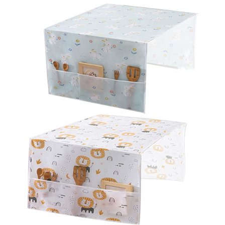 2 st dammskydd för tvättmaskin, kylskåpsdammskydd, tvättmaskinskydd, för kylskåp och tvättmaskin, med förvaringsväska, (130 ×