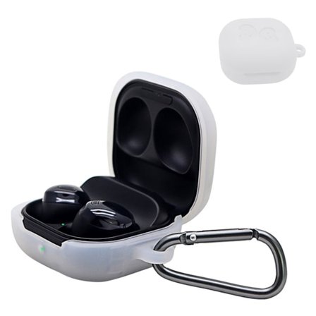 Samsung Galaxy Buds Pro silikonikotelo soljella - Valkoinen