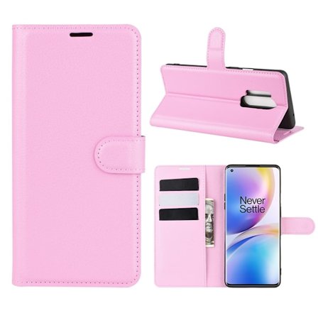 Classic OnePlus 8 Pro flip etui - Lys Pink