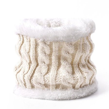 Toddler Ullhalsduk Vinter Tvinnad Kashmir Stickad Halsduk Rosa