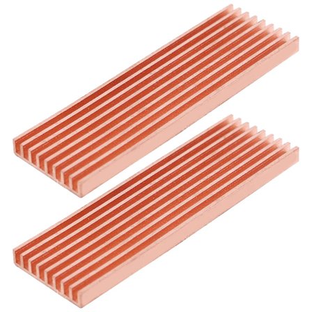 Ren Kobber Kjøleribbe Varmeavleder Termisk Ledende Lim for M.2 2280 PCI-E NVME SSD 4mm