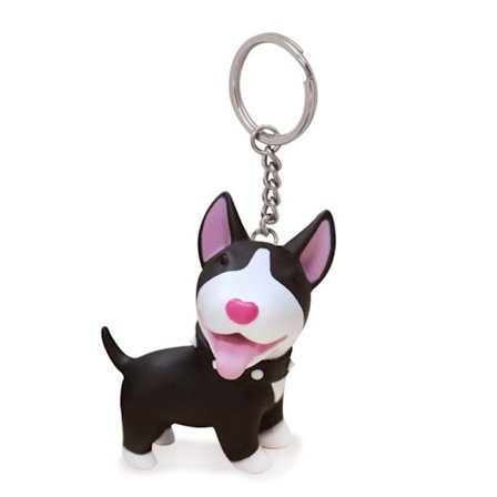 Corgi hund nyckelring gåva valp bil nyckelring hänge kvinnor väska valp hänge (Dolly/Svart)