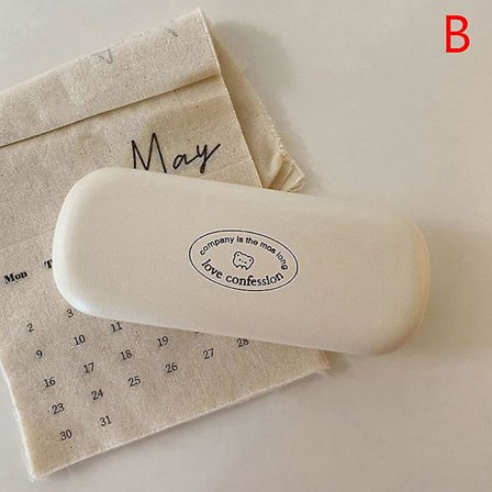 1 stk Søt Tegneserie Print Pu Bærbar Brilleetui Brille Oppbevaringsboks